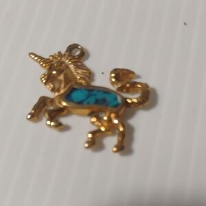 🔥🔥🔥Unicorn With Turquoise Inlay Pendant